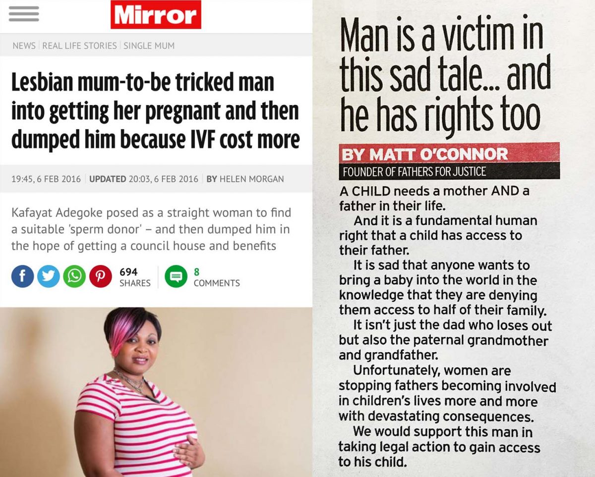 Lesbian Mum Tricked Man Into Getting Her Pregnant We Are